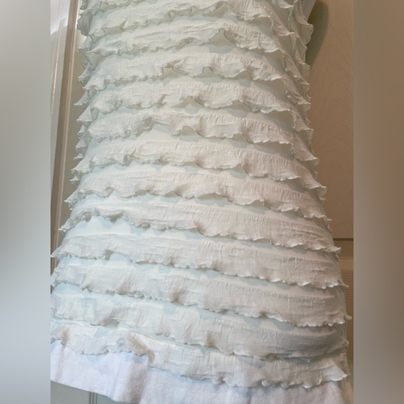 Ann Taylor Loft Off-White Ruffle See Through Tank Top Women’s XS - Picture 7 of 14